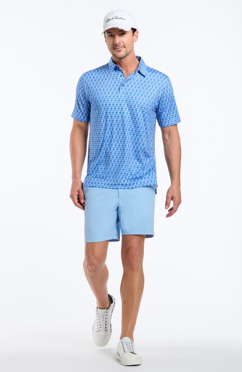 Robert Graham Skull Swing Performance Golf Polo In Cobalt