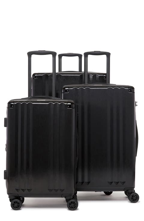 Ambeur 3-Piece Metallic Luggage Set