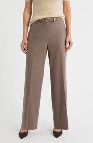 Elie Tahari The Brianne Belted Straight Leg Pants