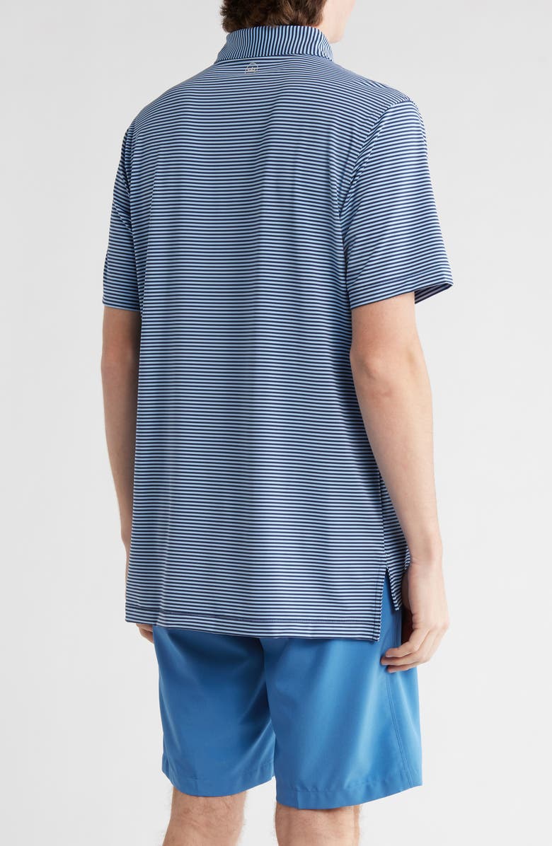 Peter Millar Hales Stripe Performance Polo, Alternate, color, Navy / Cottage Blue