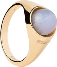 PDPAOLA Agate Moon Ring
