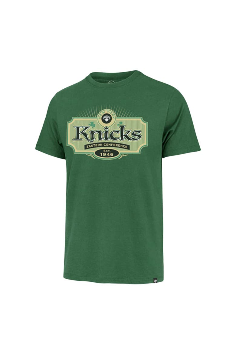Men's '47  Green New York Knicks Lucky Team Franklin T-Shirt, Alternate, color, Green