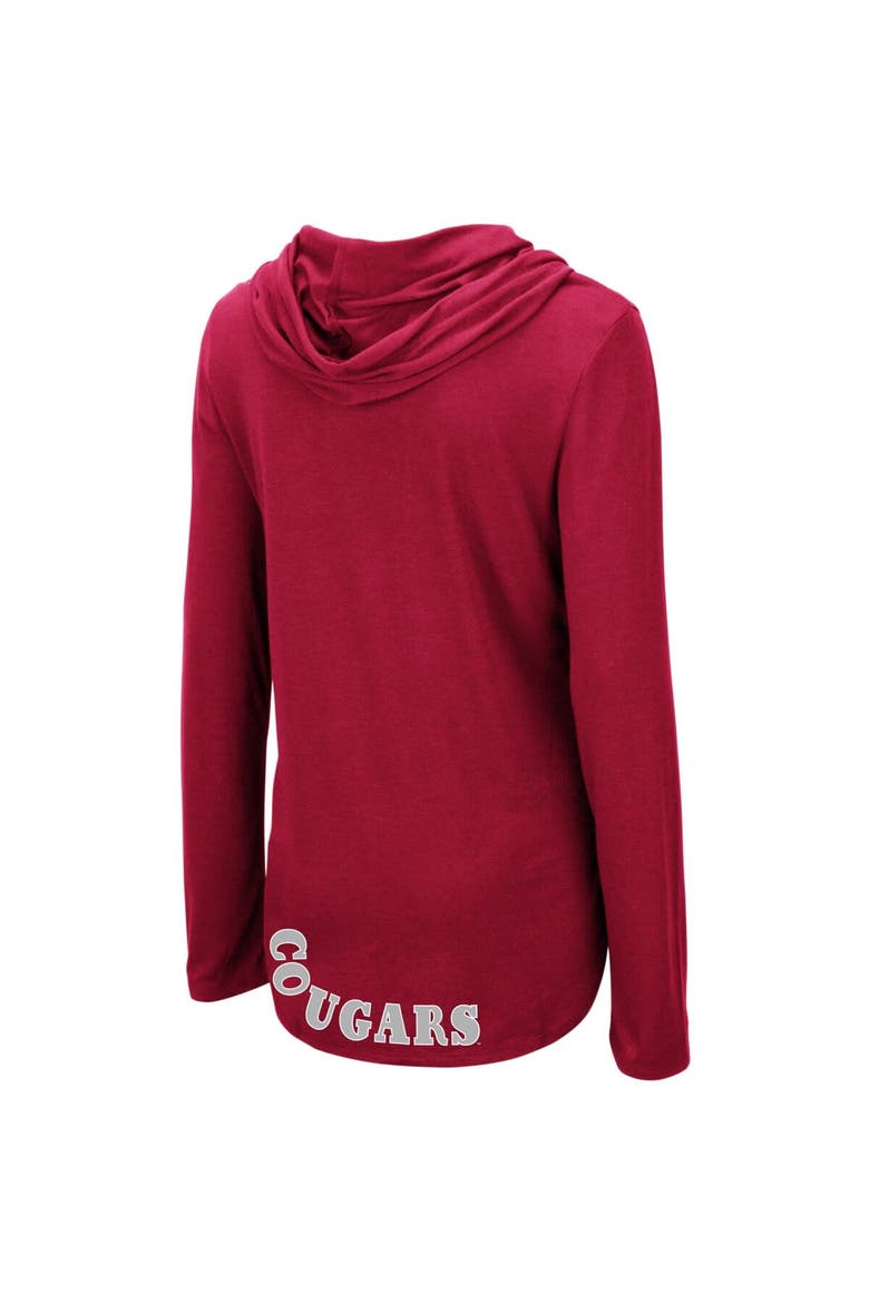 Women's Colosseum Crimson Washington State Cougars My Lover Lightweight Hooded Long Sleeve T-Shirt, Alternate, color, Crimson