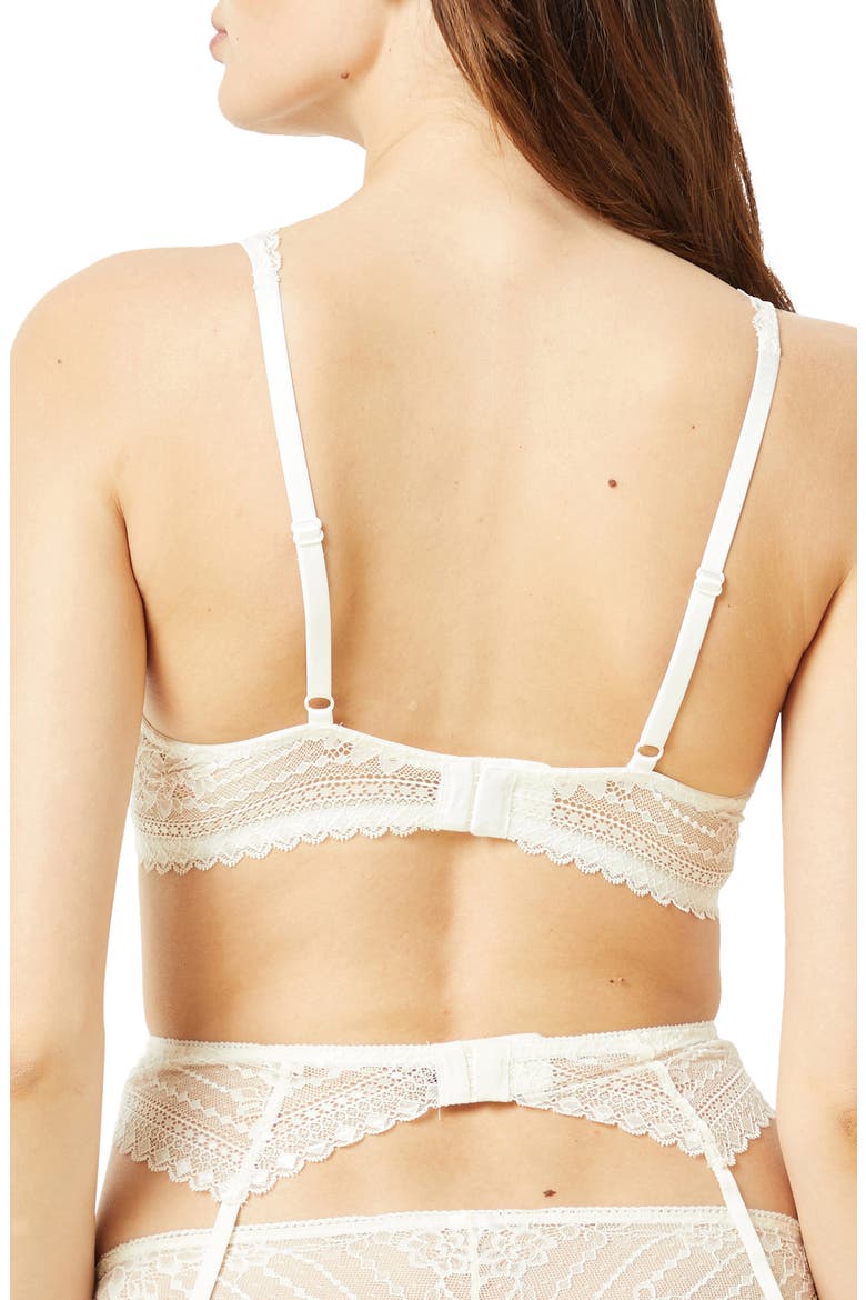 Panama Sheer Lace Contour Bra, Alternate, color, ECRU