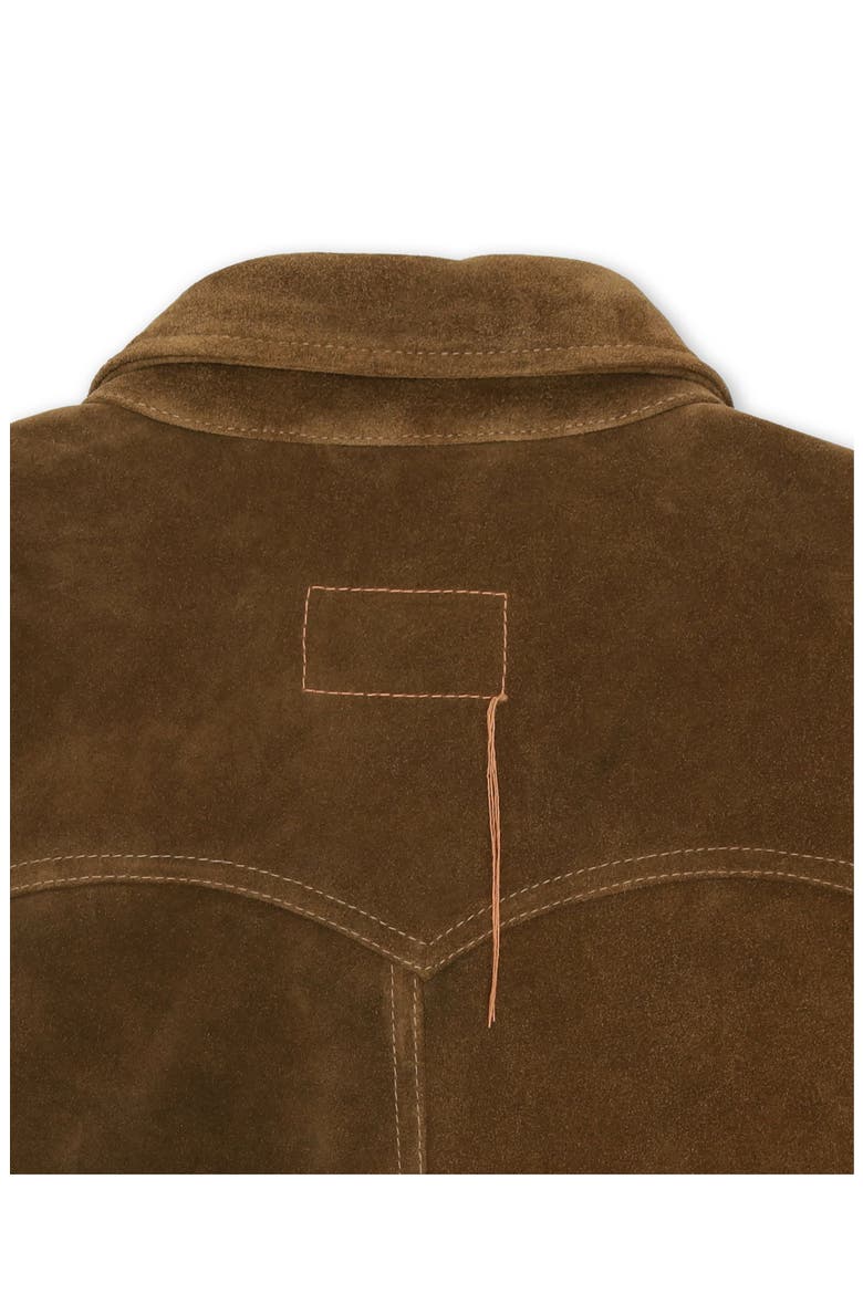 Ranch Texan Suede Leather Shirt, Alternate, color, BROWN