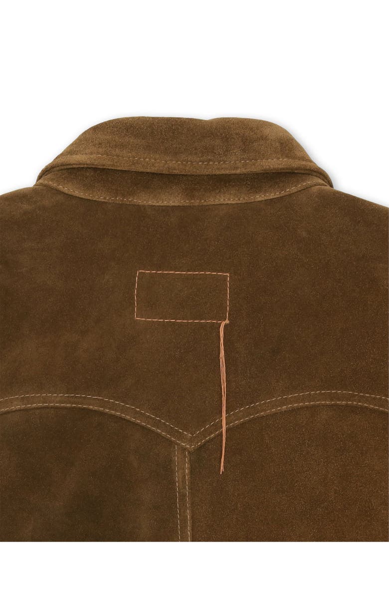 Fortela Ranch Texan Suede Leather Shirt, Alternate, color, Brown