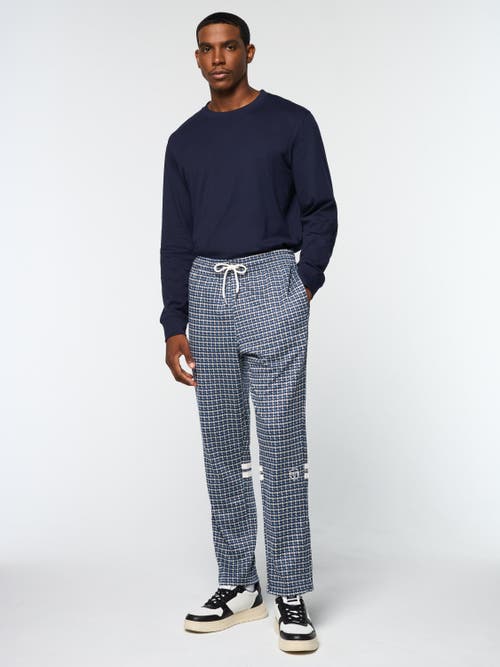 Sergio Tacchini Dallas Houndstooth Track Pant In Blue