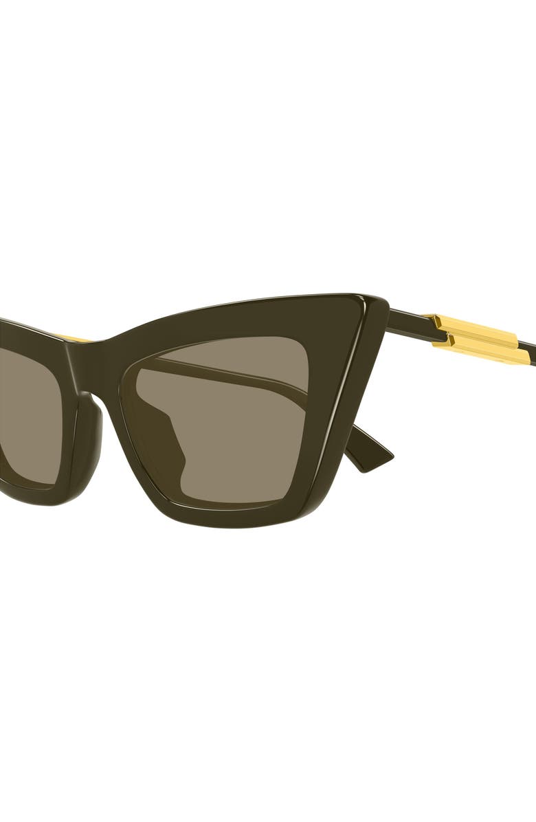 Bottega Veneta 53mm Cat Eye Sunglasses, Alternate, color, Green