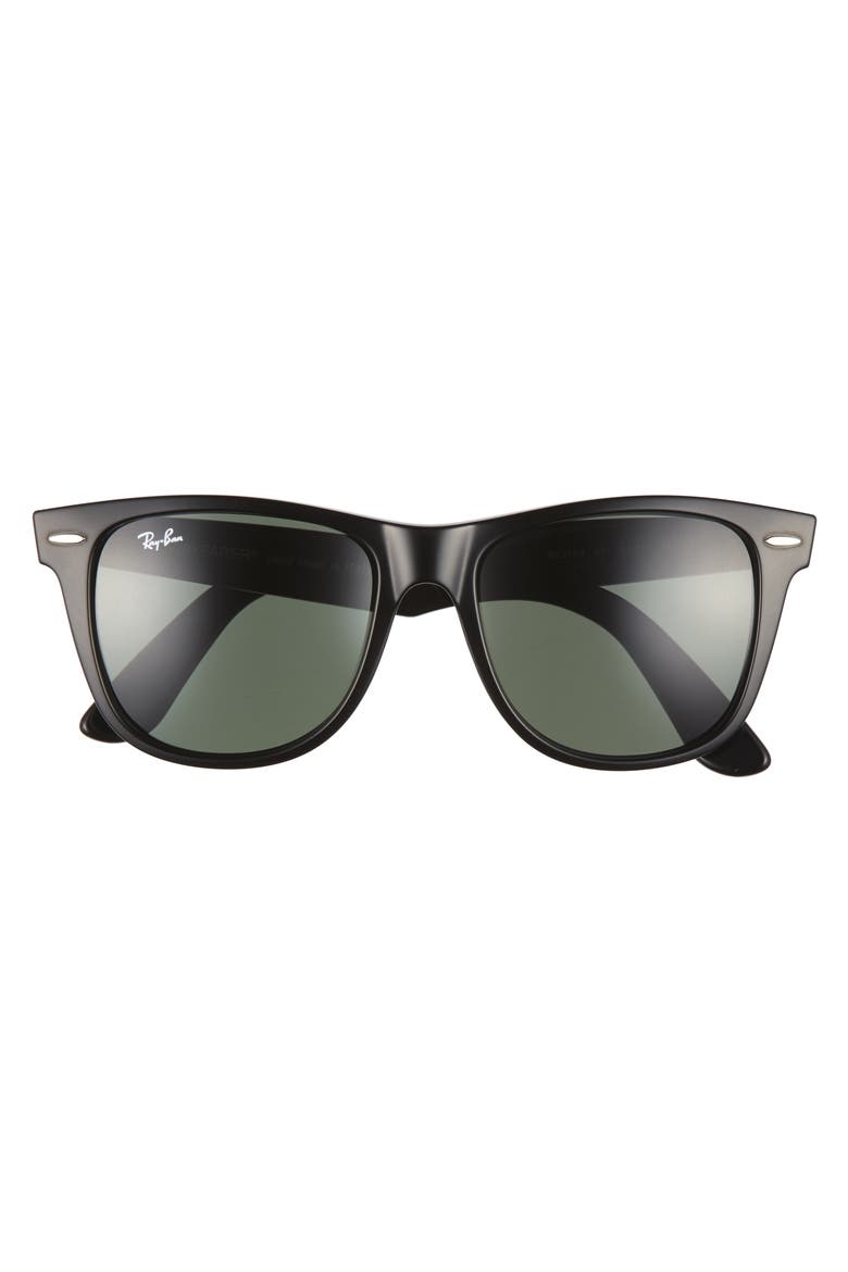 Classic Wayfarer 54mm Sunglasses, Alternate, color, BLACK/ GREEN
