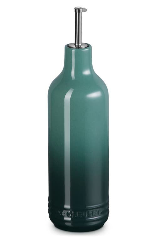 Le Creuset Olive Branch Stoneware Oil Cruet In Green