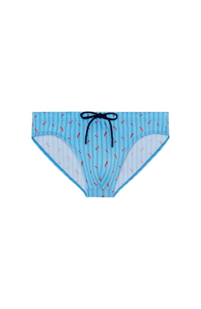 HOM Espelette Swim Mini Briefs, Main, color, Turquoise Print