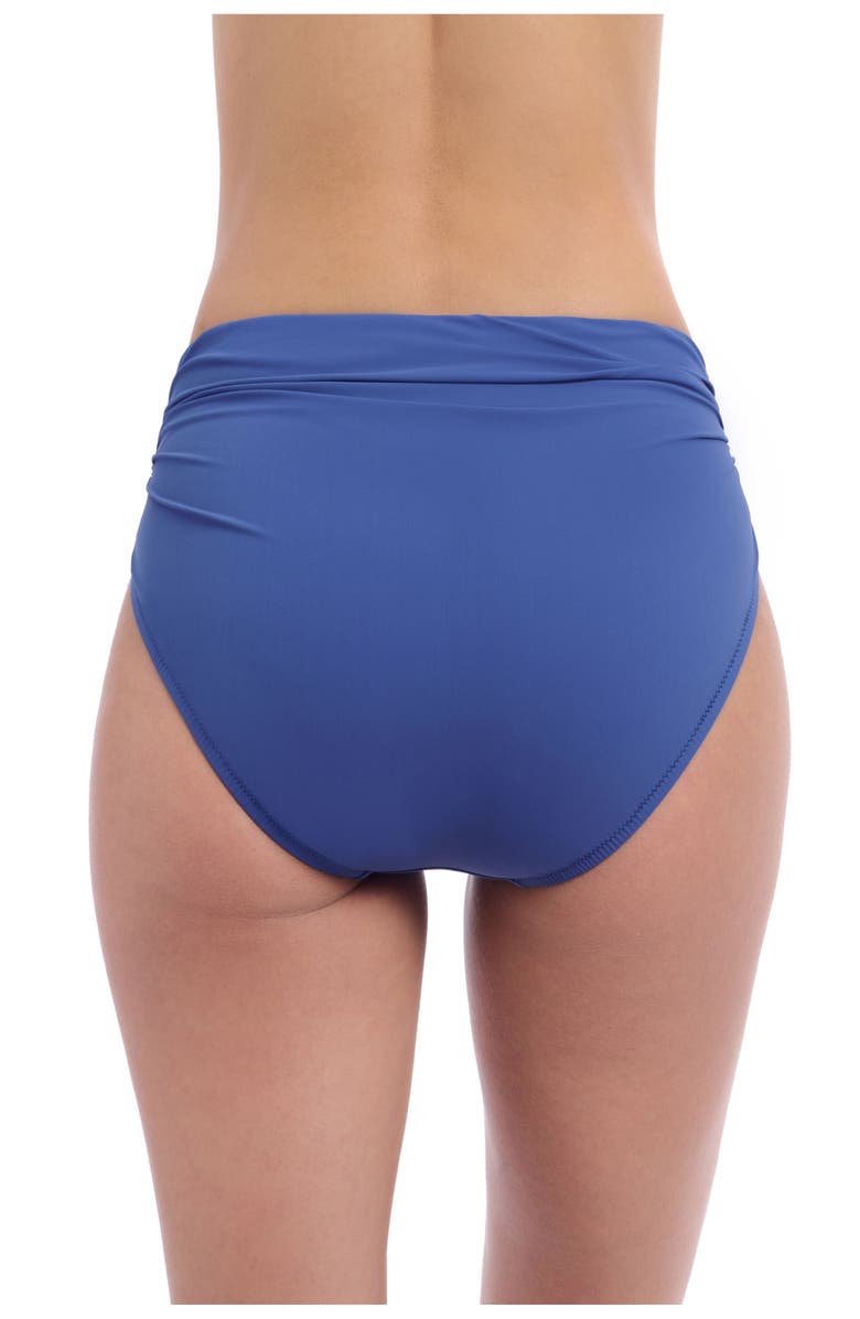 Profile by Gottex Solo Mid-Rise Shirred Bottom, Alternate, color, Denim