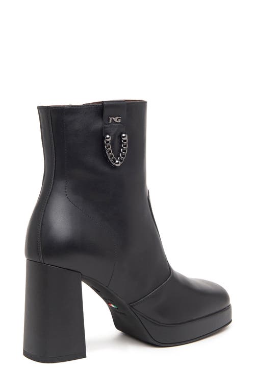 Nerogiardini Chain Platform Bootie In Black