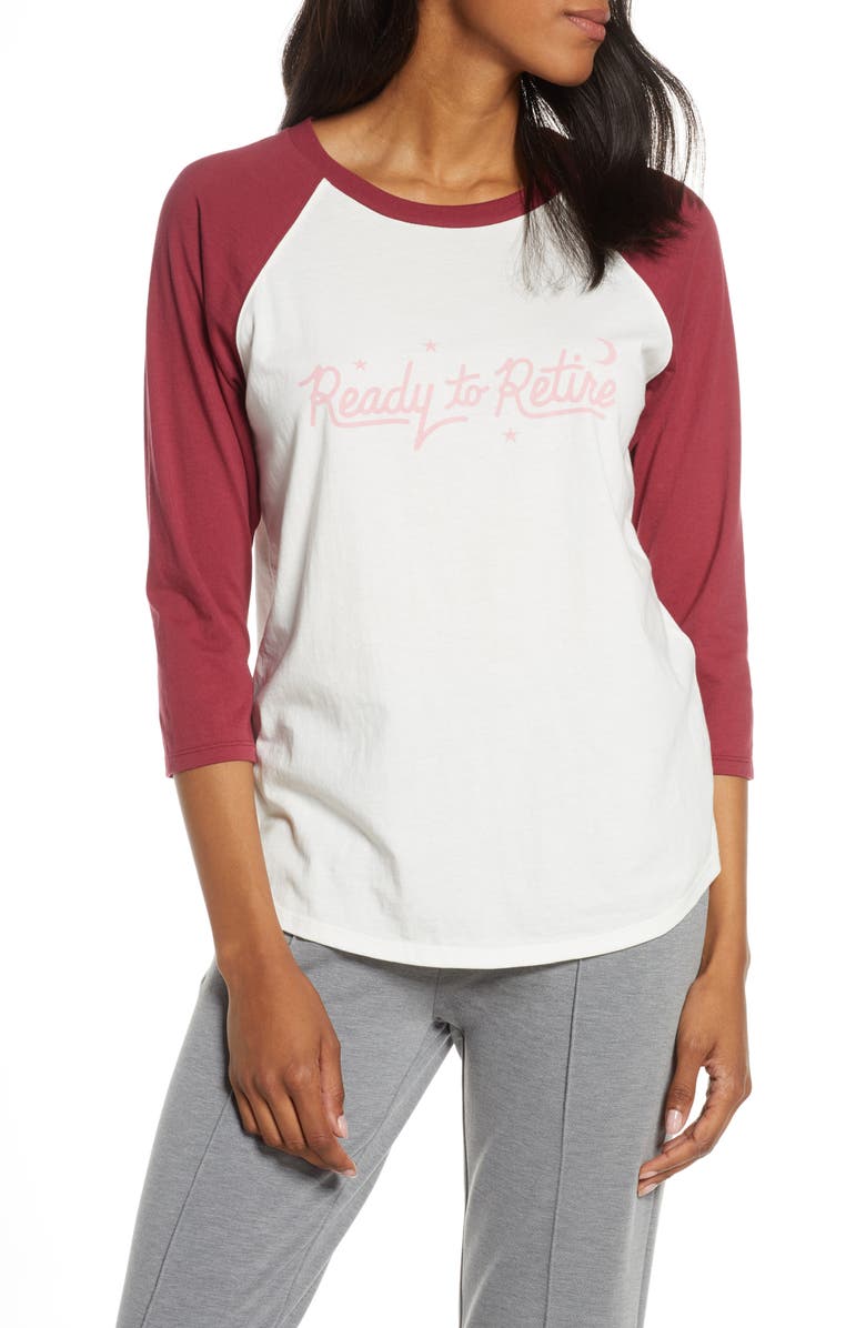 ban.do Ready to Retire Baseball Sleep Tee, Main, color,
