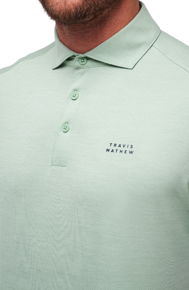 TravisMathew Heater Pro Performance Golf Polo, Alternate, color, Jadeite