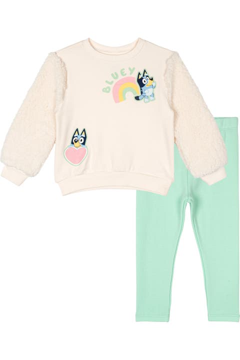 2-Piece Fleece Sweatshirt and Leggings Set