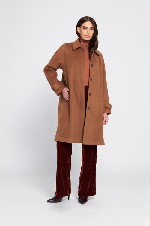Elle Collection Melton Coat Teddy In Brown