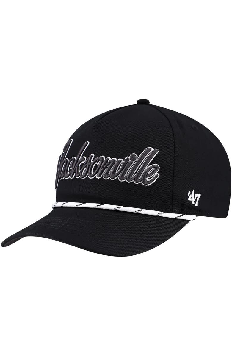 '47 Men's '47 Black Jacksonville Jaguars Overhand Speckle Hitch Adjustable Hat, Alternate, color, Black