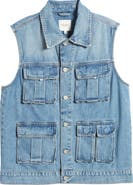 HIDDEN JEANS Oversize Denim Cargo Vest