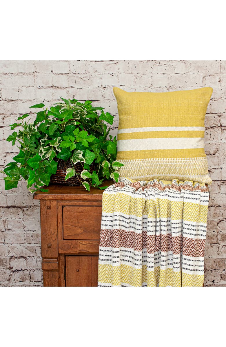 PARKLAND COLLECTION Stripe Square Accent Pillow, Alternate, color, 