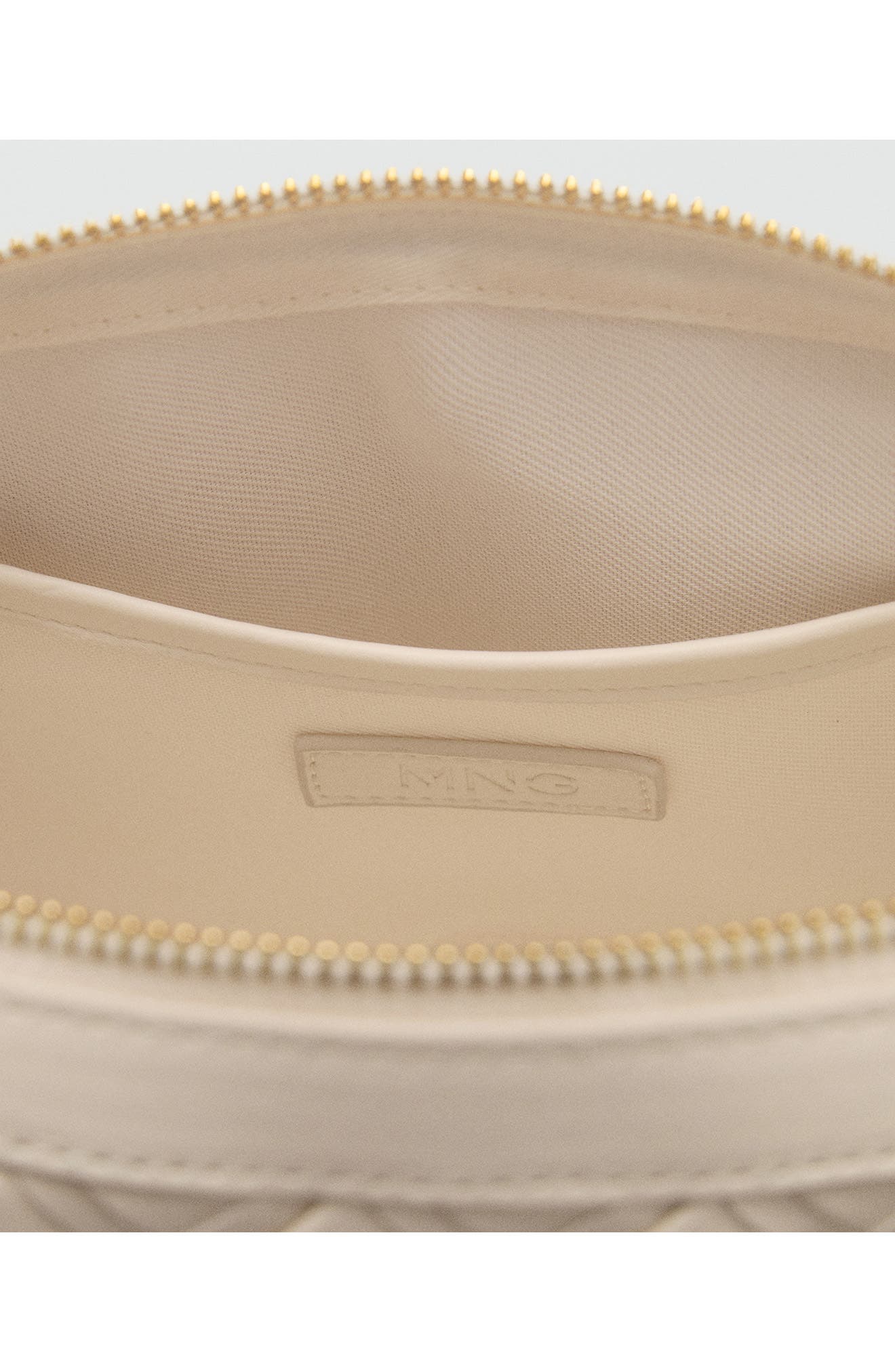 MANGO Braided Faux Leather Bowling Bag, Alternate, color, Off White