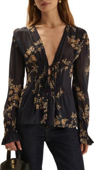 Favorite Daughter One Last Time Smocked Tie Top