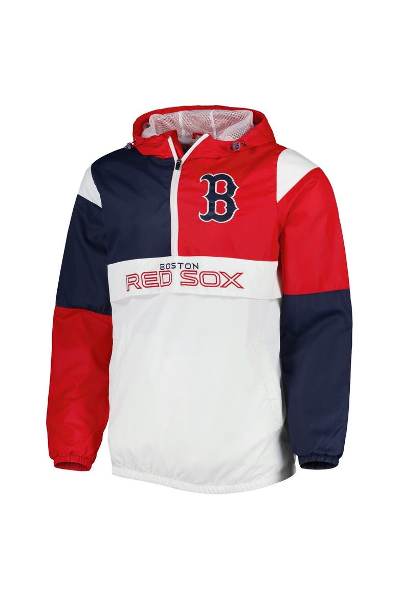 Men's G-III Sports by Carl Banks Red/Navy Boston Red Sox Fair Catch Half-Zip Hoodie, Alternate, color, Red