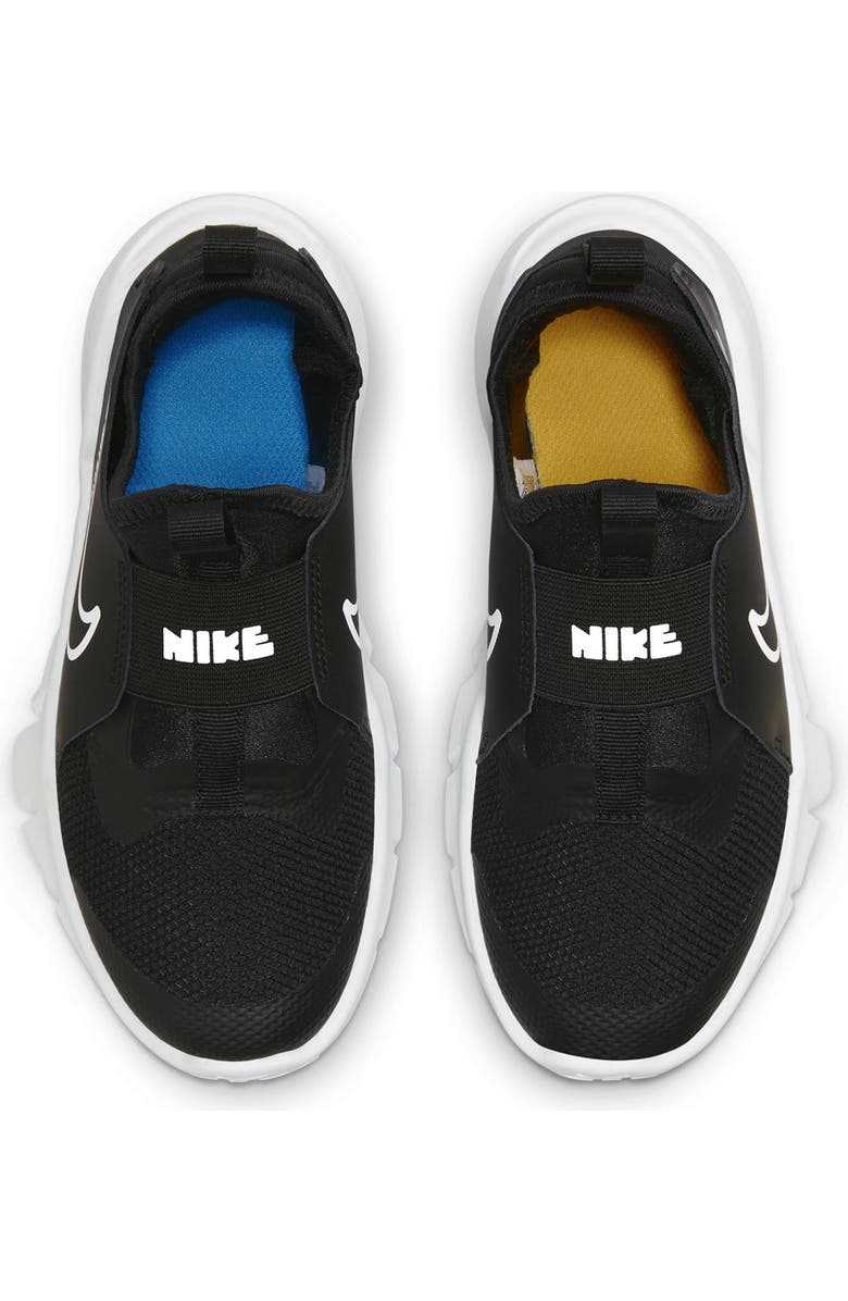 Nike Flex Runner 2 Slip-On Running Shoe, Alternate, color, Black/ White/ Blue/ Gold