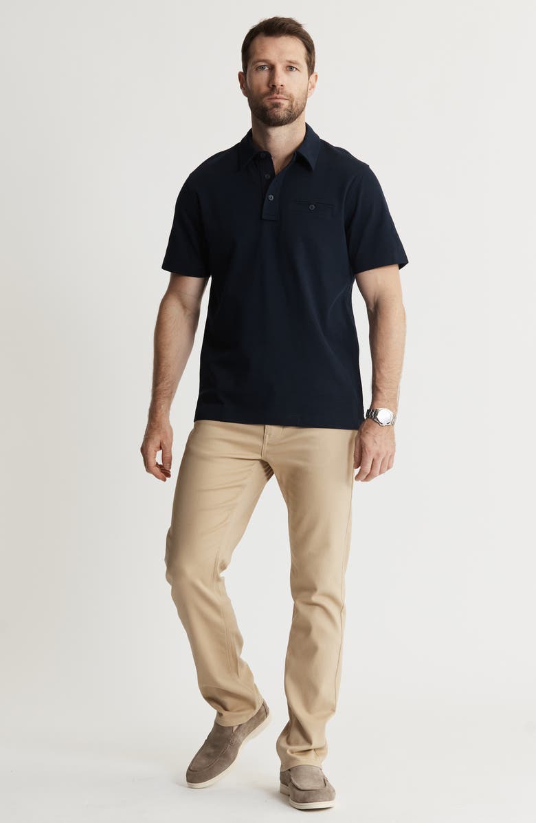 JACHS Reverse Cotton Slub Polo, Alternate, color, Navy