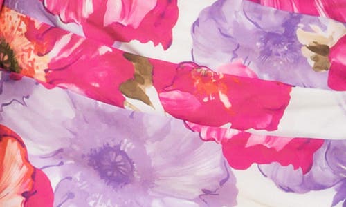 Katie May Chasing Dawn Floral Strapless Cocktail Minidress In Magenta Poppy