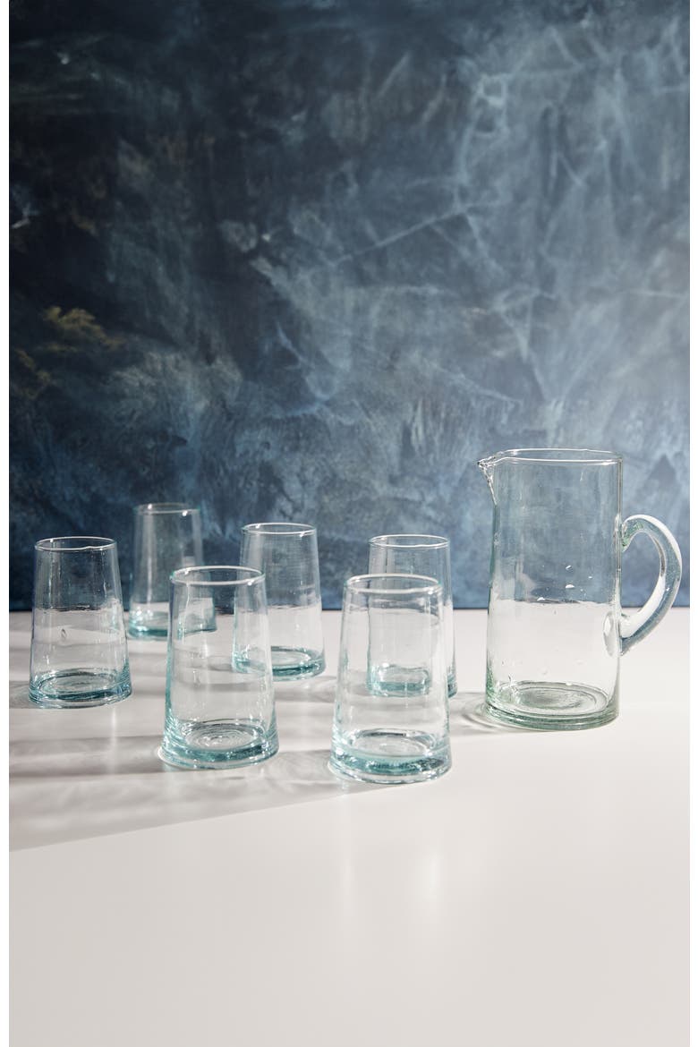 Moroccan Cone Glass Large, Alternate, color, BLUE