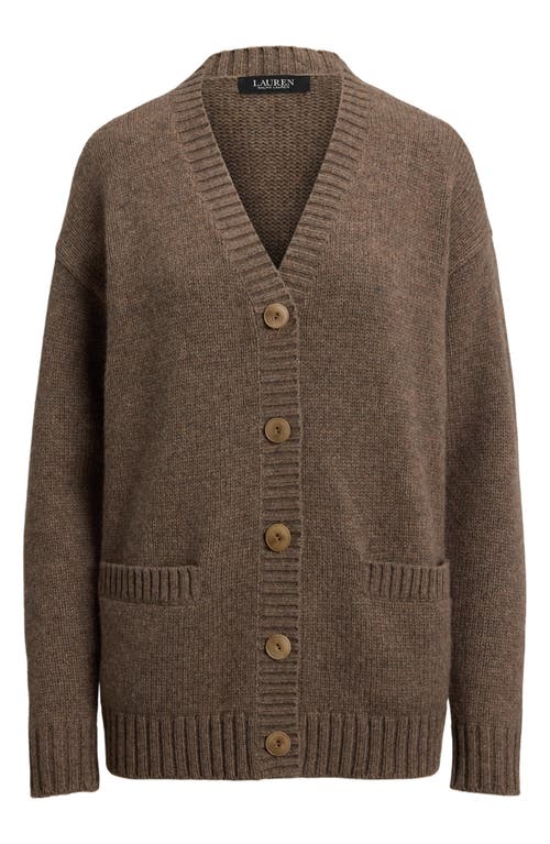 Ralph Lauren Wool-blend V-neck Cardigan In Brown