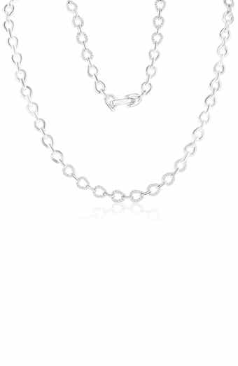 Sterling Silver Cubic Zirconia Link Necklace
