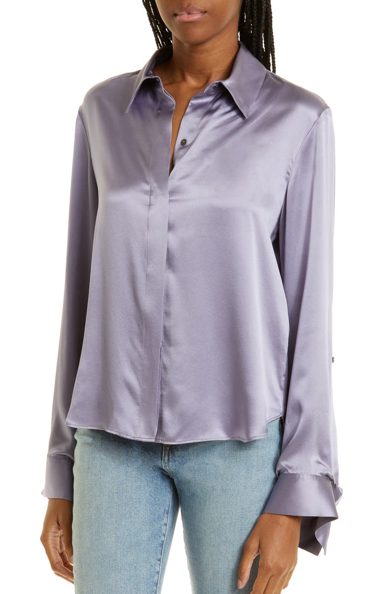 TWP Silk Boyfriend Shirt, Alternate, color, 