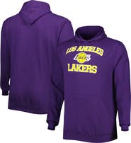 PROFILE Men's Purple Los Angeles Lakers Big & Tall Heart & Soul Pullover Hoodie