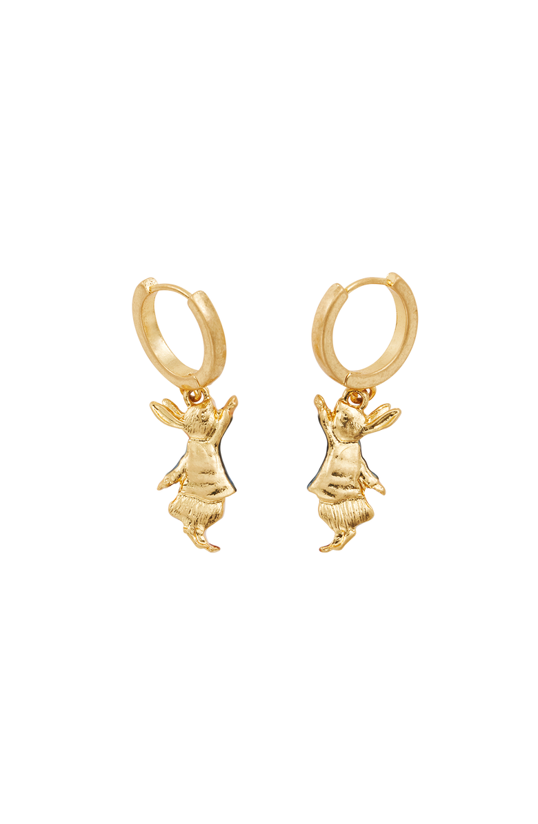 Fable England x Peter Rabbit Huggie Earrings, Alternate, color, Gold