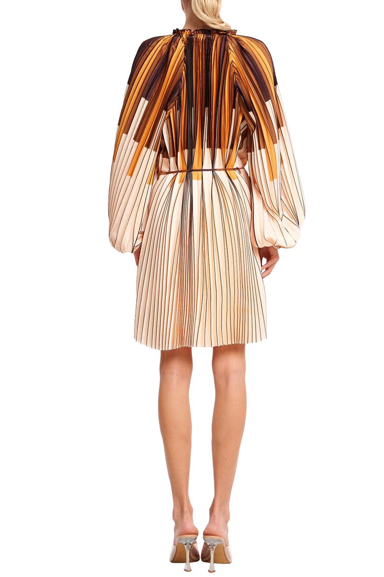 Jordanna Print Tie Waist Long Sleeve Dress, Alternate, color, YELLOW MULTI