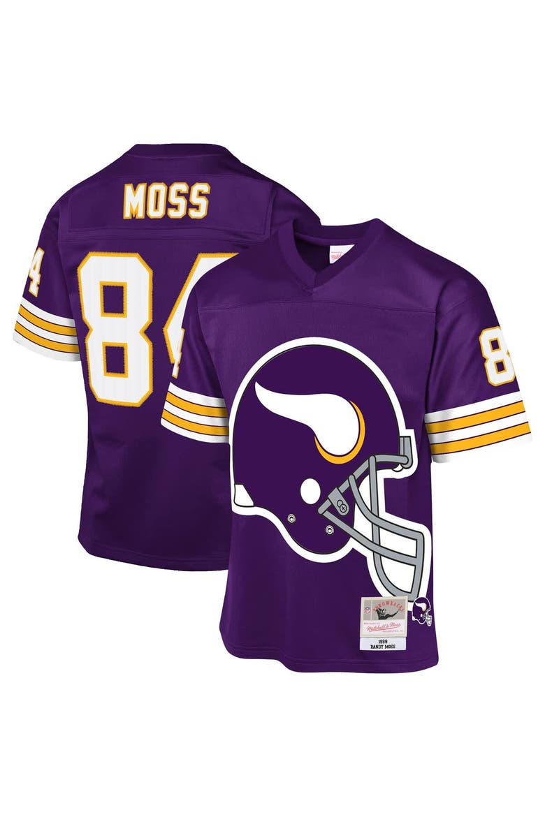 Youth Mitchell & Ness Randy Moss Purple Minnesota Vikings 1998 Throwback Fashion Jersey, Alternate, color, Purple