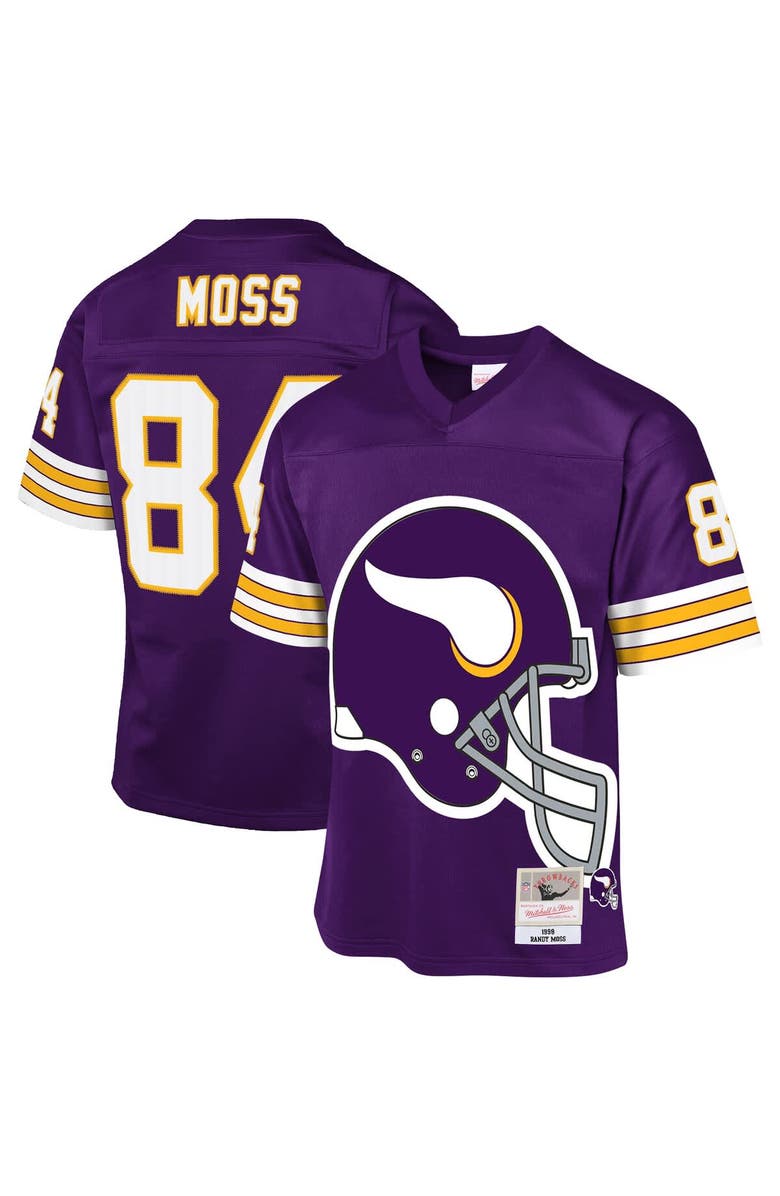 Mitchell & Ness Youth Mitchell & Ness Randy Moss Purple Minnesota Vikings 1998 Throwback Fashion Jersey, Alternate, color, Purple