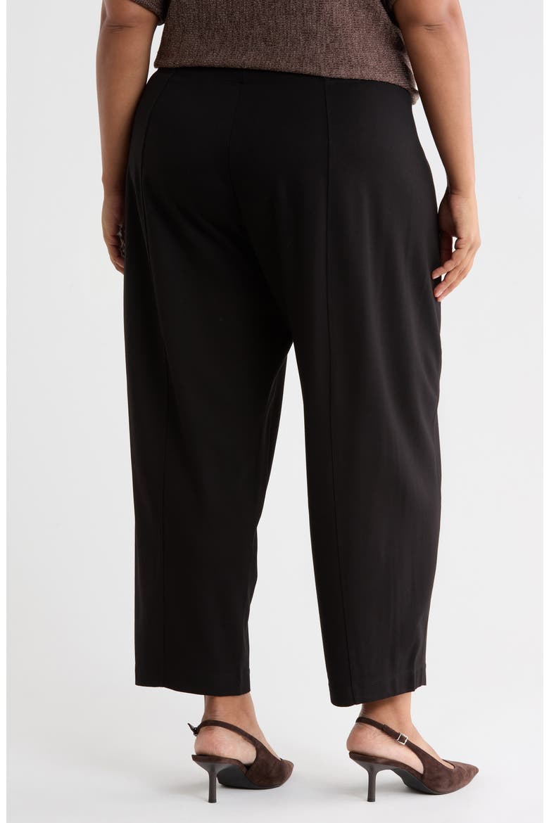 Ponte Barrel Pants, Alternate, color, BLACK-BLACK