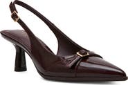 Anne Klein Cobbler Faux Leather Slingback Pump