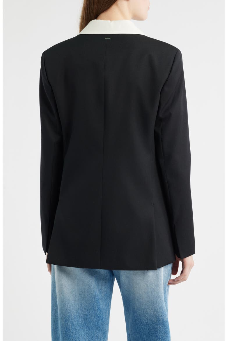 Janka 6 Colorblock Wool Blazer, Alternate, color, BLACK
