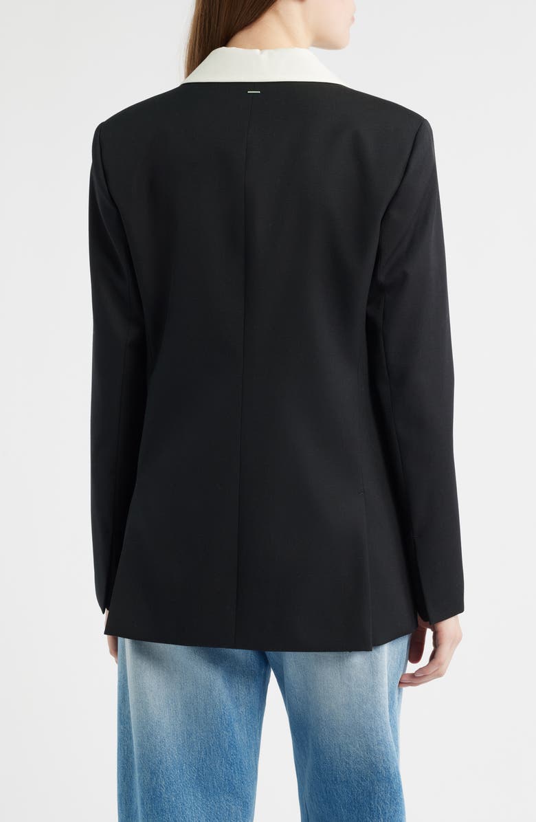 BOSS Janka 6 Colorblock Wool Blazer, Alternate, color, Black