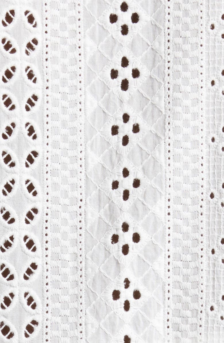 Poupette St Barth Aria Eyelet Cotton Cover-Up Minidress, Alternate, color, 