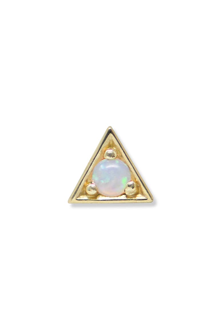 Cleo Single Triangle Stud Earring, Main, color, YELLOW GOLD
