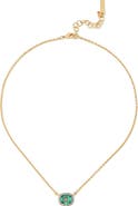 Kurt Geiger London Eagle Square Stone Pendant Necklace