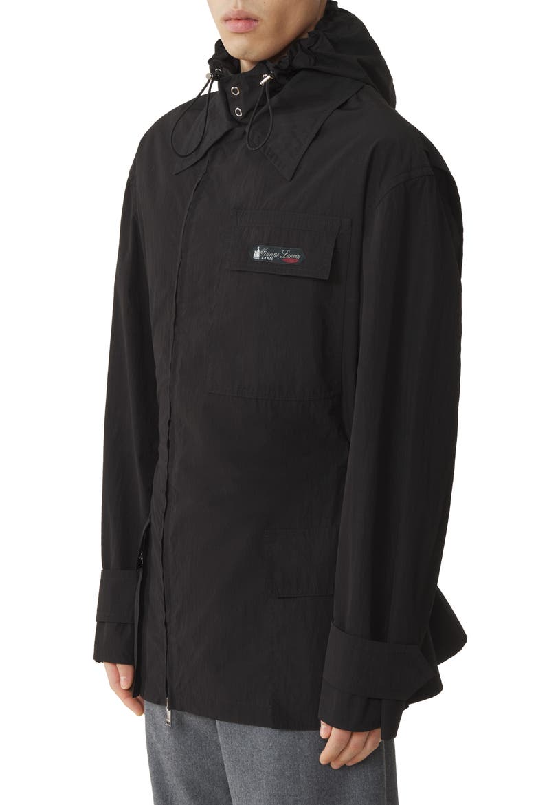 Short Parka In Technical Cotton, Alternate, color, Black