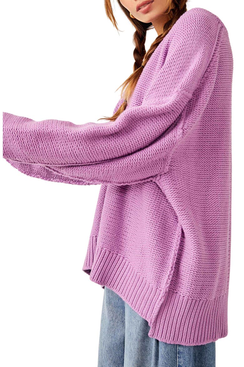 Alli V-Neck Sweater, Alternate, color, IRIS ORCHID