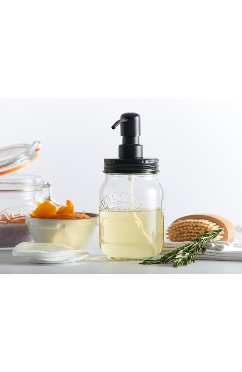 Kilner Liquid Soap & Lotion Dispenser 17 Ounce, Alternate, color, Clear