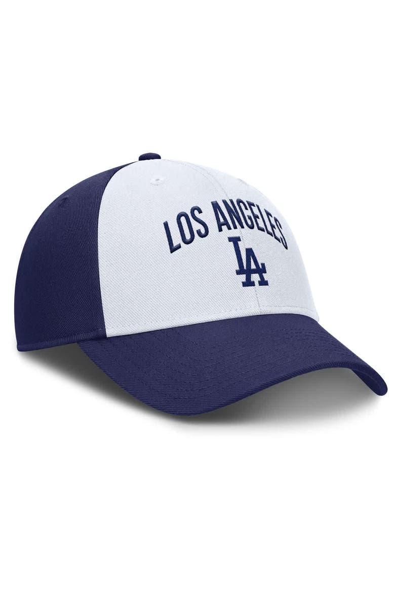 Men's Nike White/Royal Los Angeles Dodgers Club Performance Adjustable Hat, Alternate, color, White